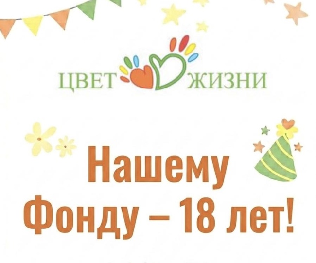 Нашему фонду — 18 лет❣️